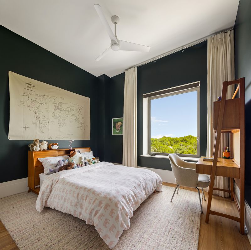 Bedroom with park view at One Prospect Park West, PHC, Park Slope — photo 8 of 9