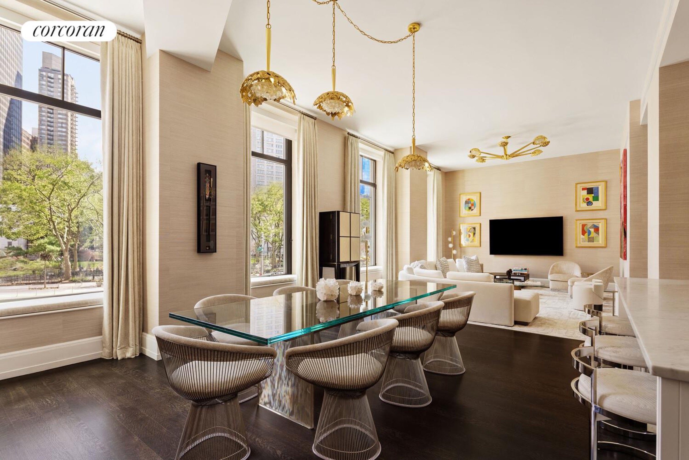 dining and living at 10 Madison Square West 2F