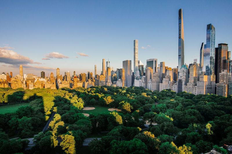 View across Central Park to Billionaires' Row at 10 West 66th Street 29E, Lincoln Square — photo 5 of 9