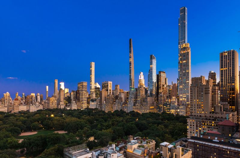 Central Park and the skyline at dusk at 10 West 66th Street 29E, Lincoln Square — photo 6 of 9