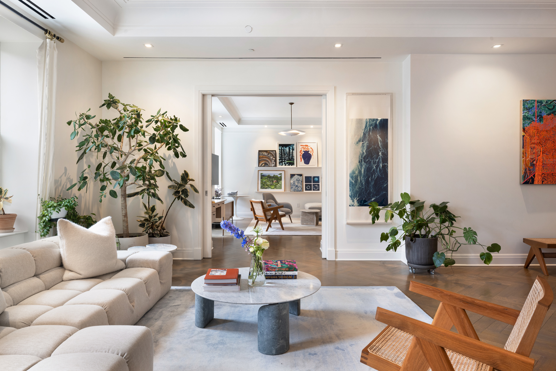 living room at The Evelyn 4B, 101 West 78th Street