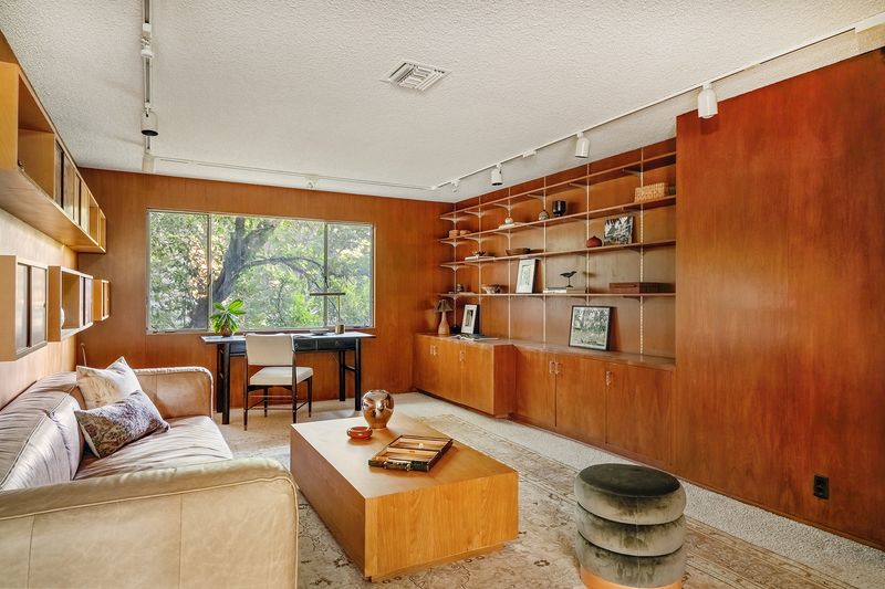 Wood-paneled library at 1024 Armada Drive, Pasadena — photo 6 of 9