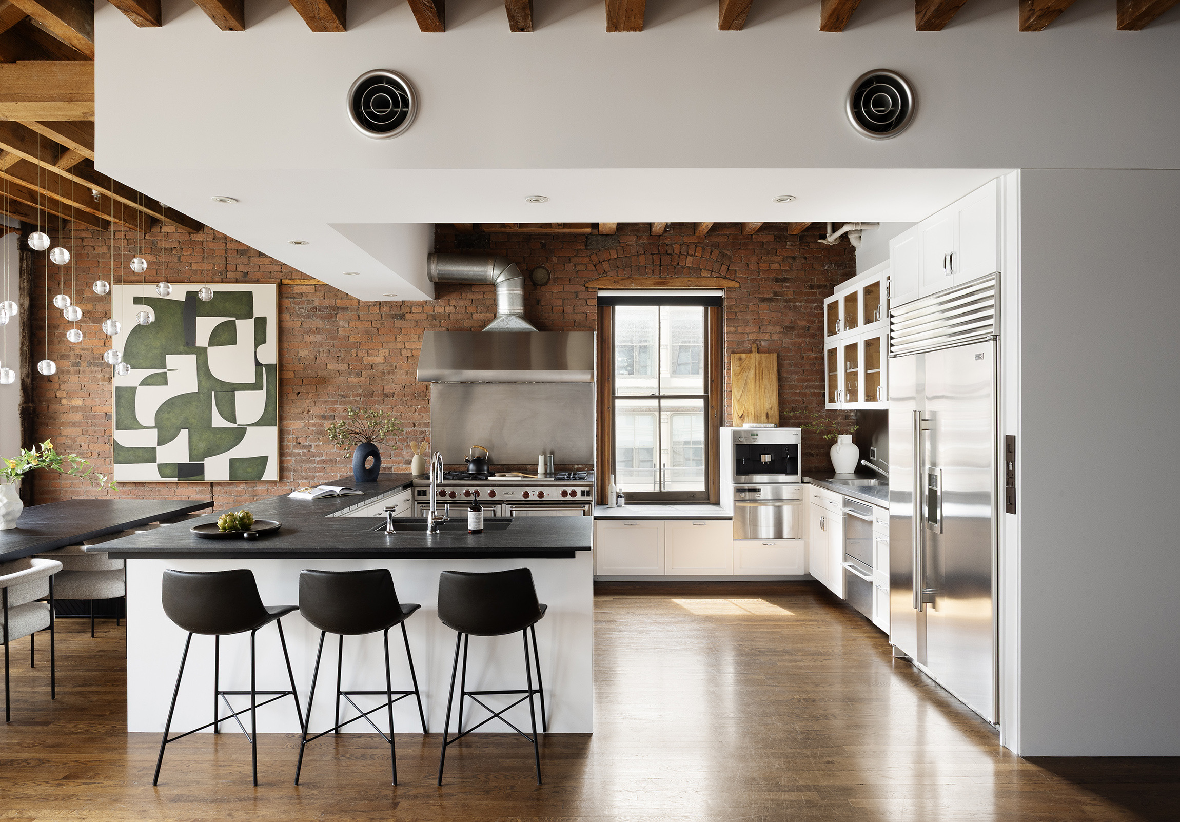kitchen with Wolf range at 112 Prince Street 5