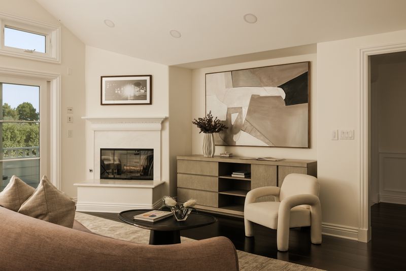 Upstairs suite with a fireplace at 1228 Amalfi Drive, Pacific Palisades — photo 10 of 12