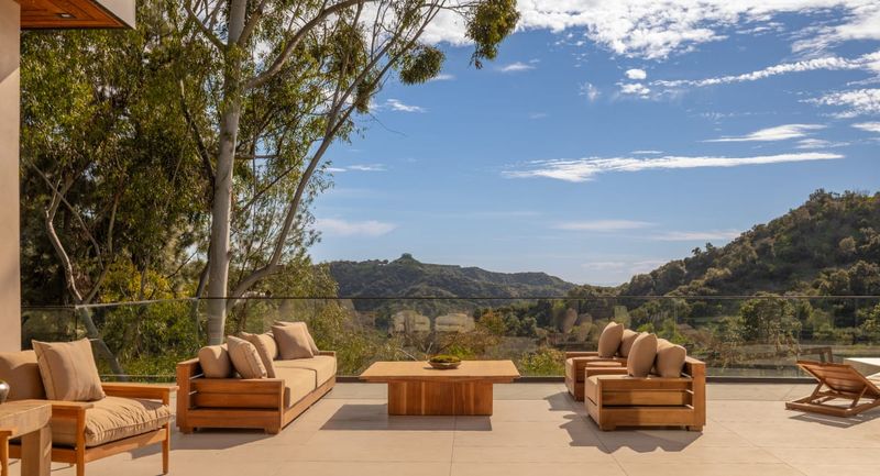 Terrace lounge with canyon views at 12752 Mulholland Drive, Beverly Hills — photo 3 of 8