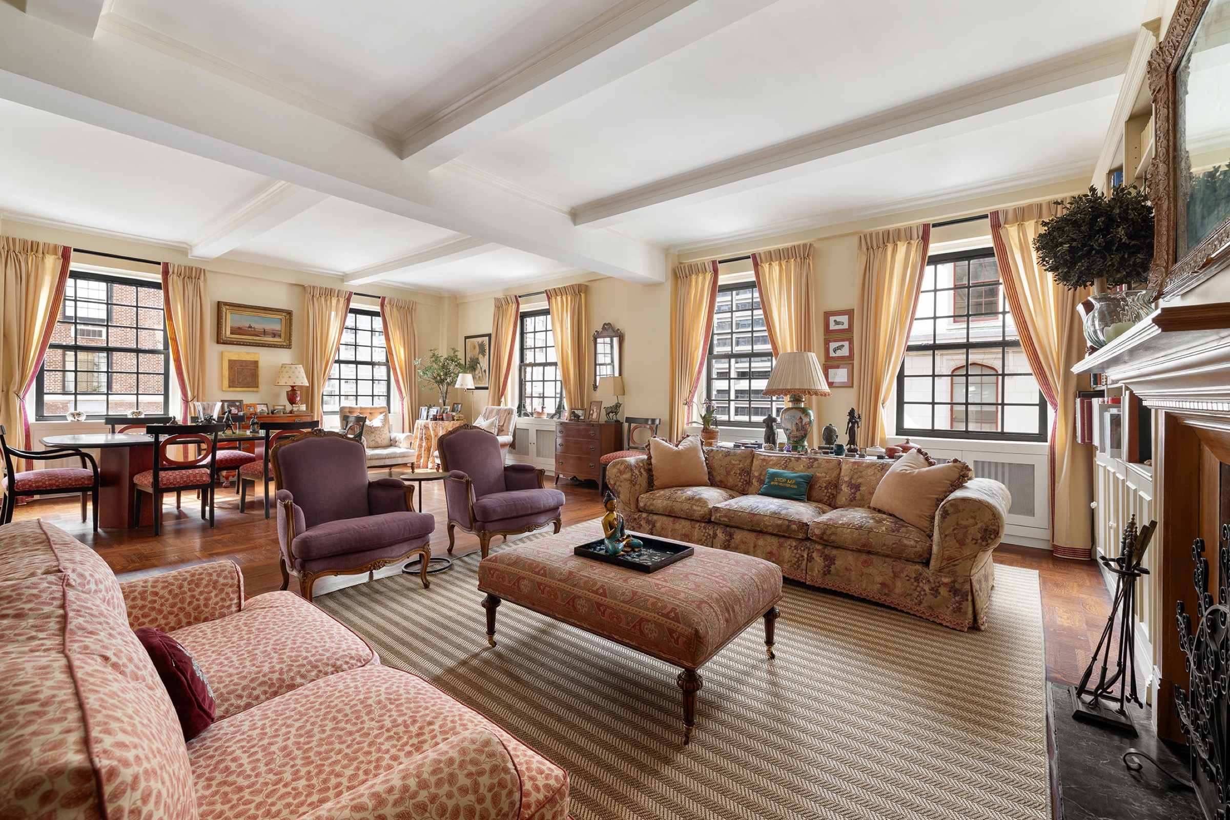 living and dining at 129 East 69th Street 8/9A