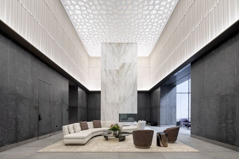 The double-height lobby at 15 East 30th Street #33D, NoMad — photo 8 of 10