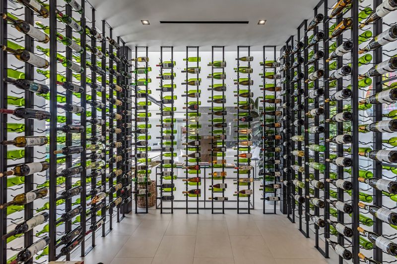 Glass wine room at 1535 Carla Ridge, Trousdale Estates — photo 7 of 10