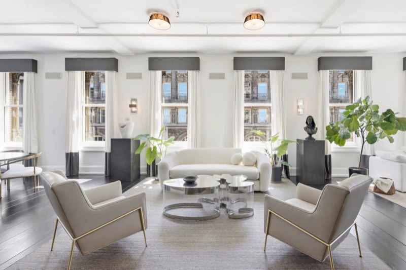 living room at 158 Mercer Street 10B