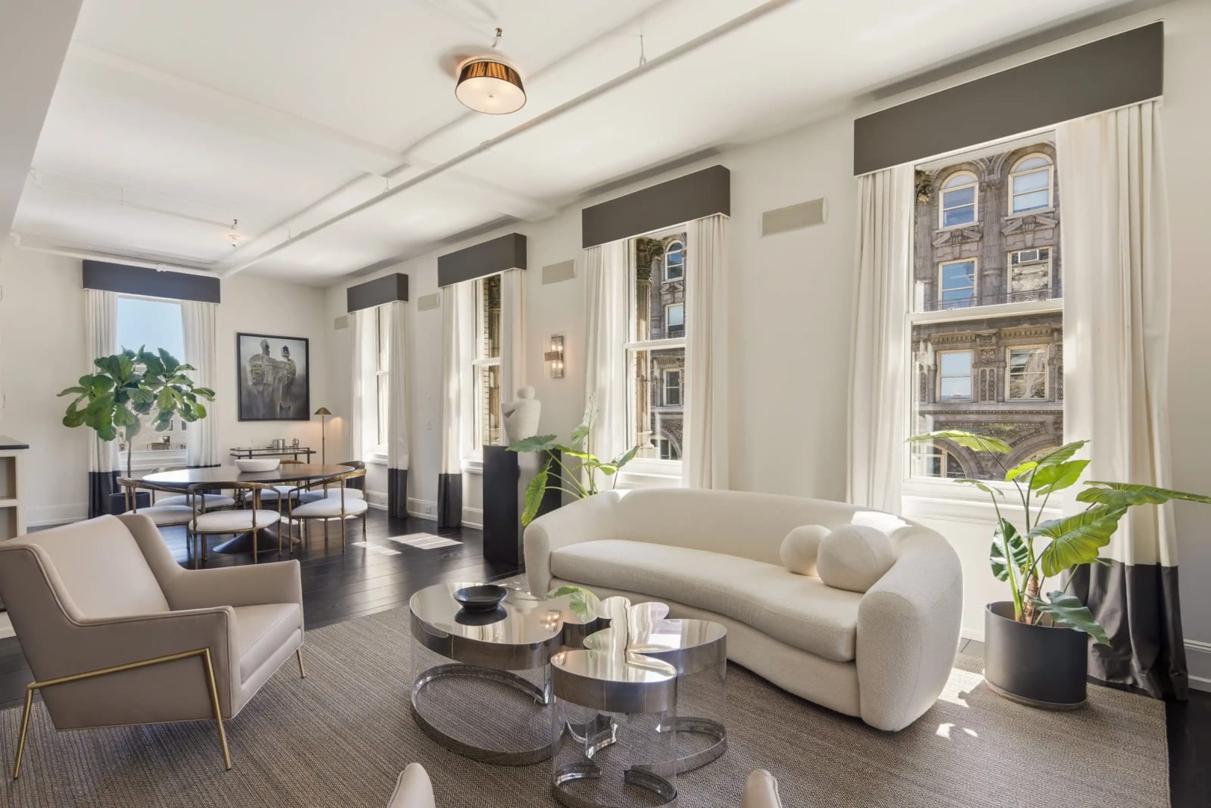 living and dining at 158 Mercer Street 10B