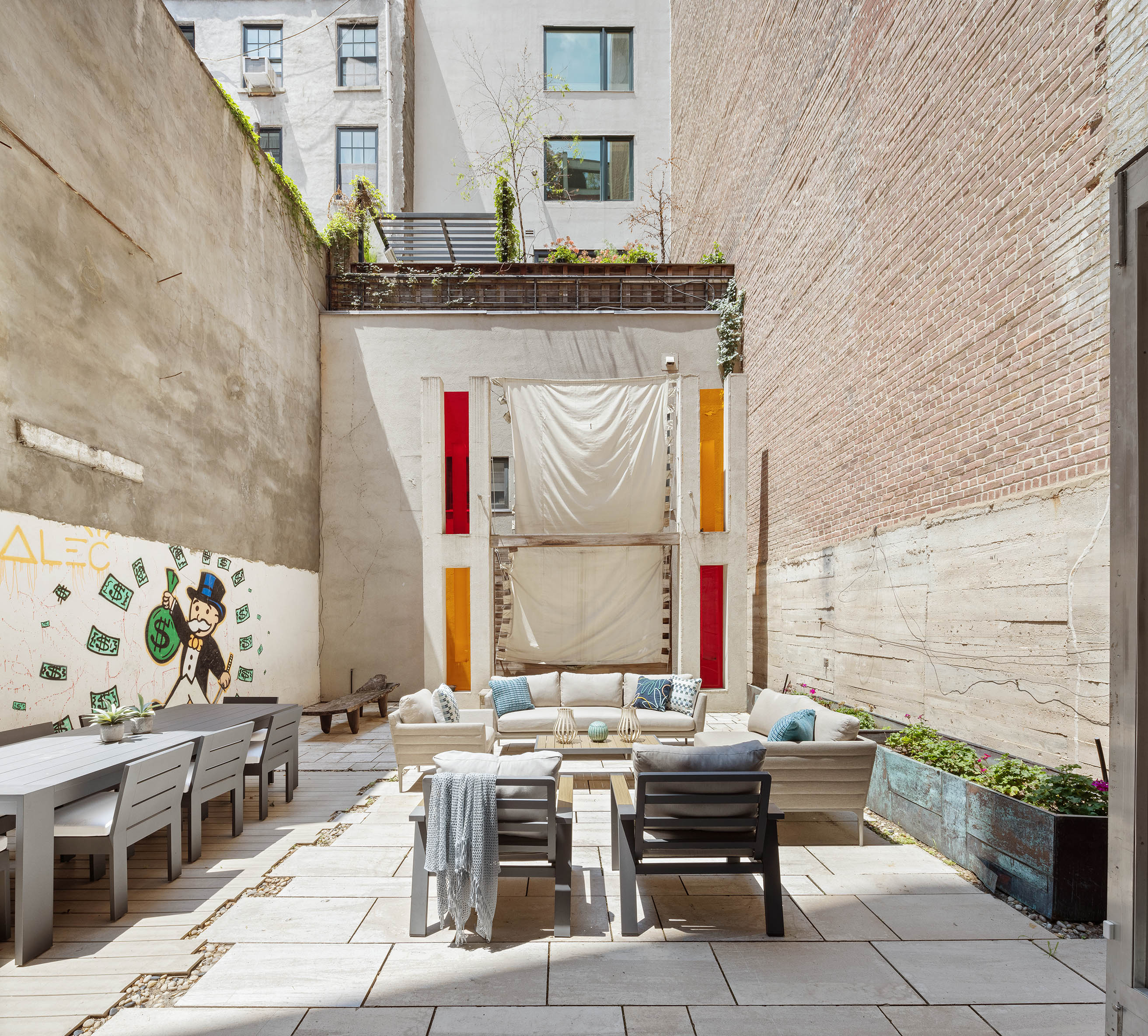 940-square-foot patio at 16 Jay Street, Unit 1