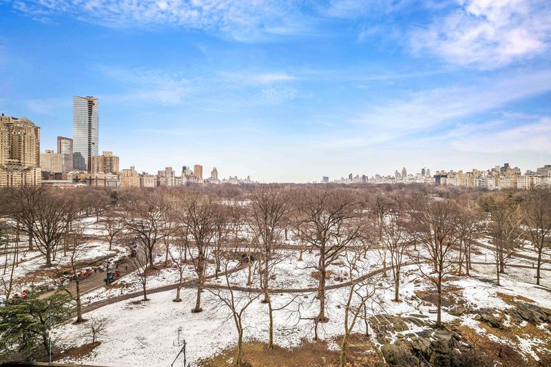 Central Park view from treetop height in winter at 160 Central Park South 915, Central Park South
