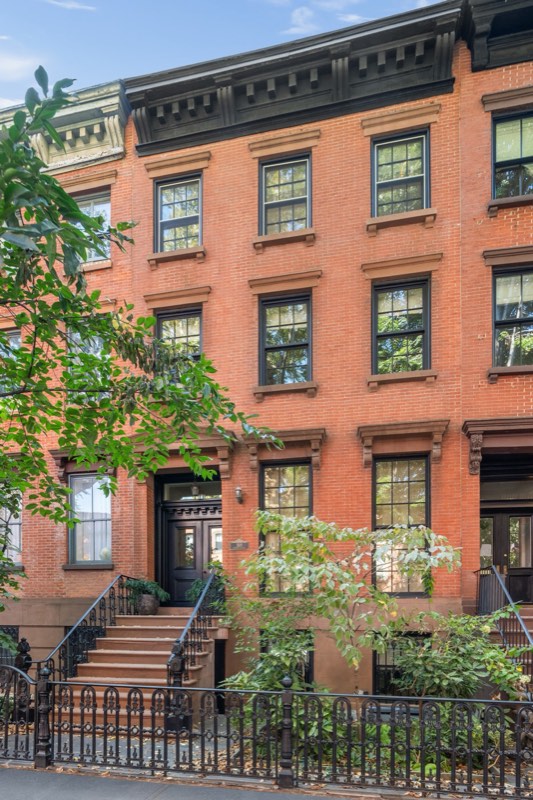 brick facade and stoop at 168 Bergen Street