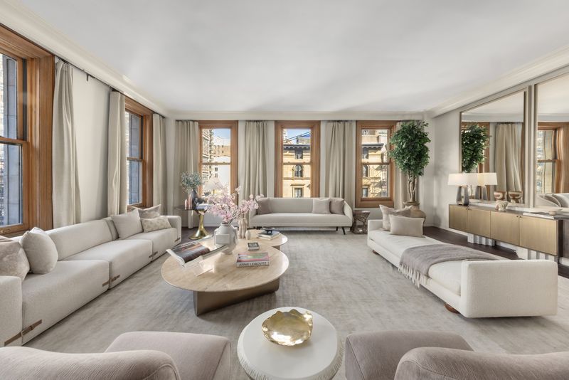 Living room looking down the length of the loft at 170 Fifth Avenue, Unit 5, Flatiron — photo 2 of 10