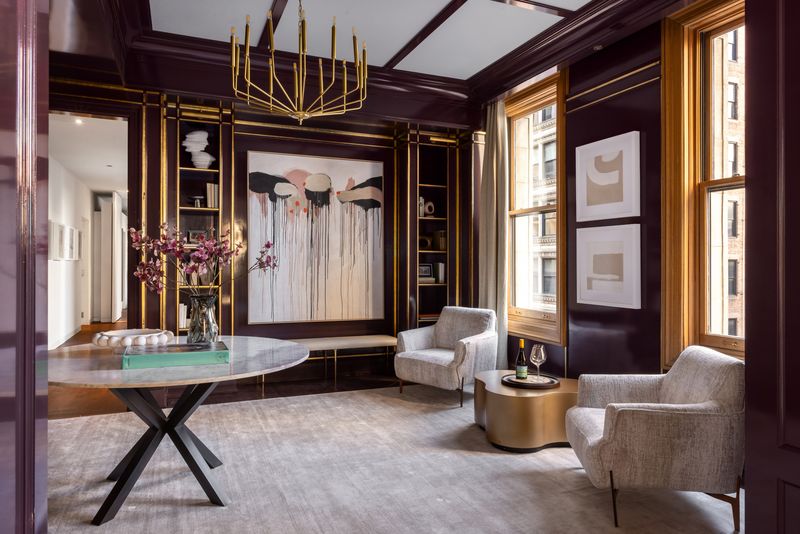 Lacquered library and den at 170 Fifth Avenue, Unit 5, Flatiron — photo 7 of 10