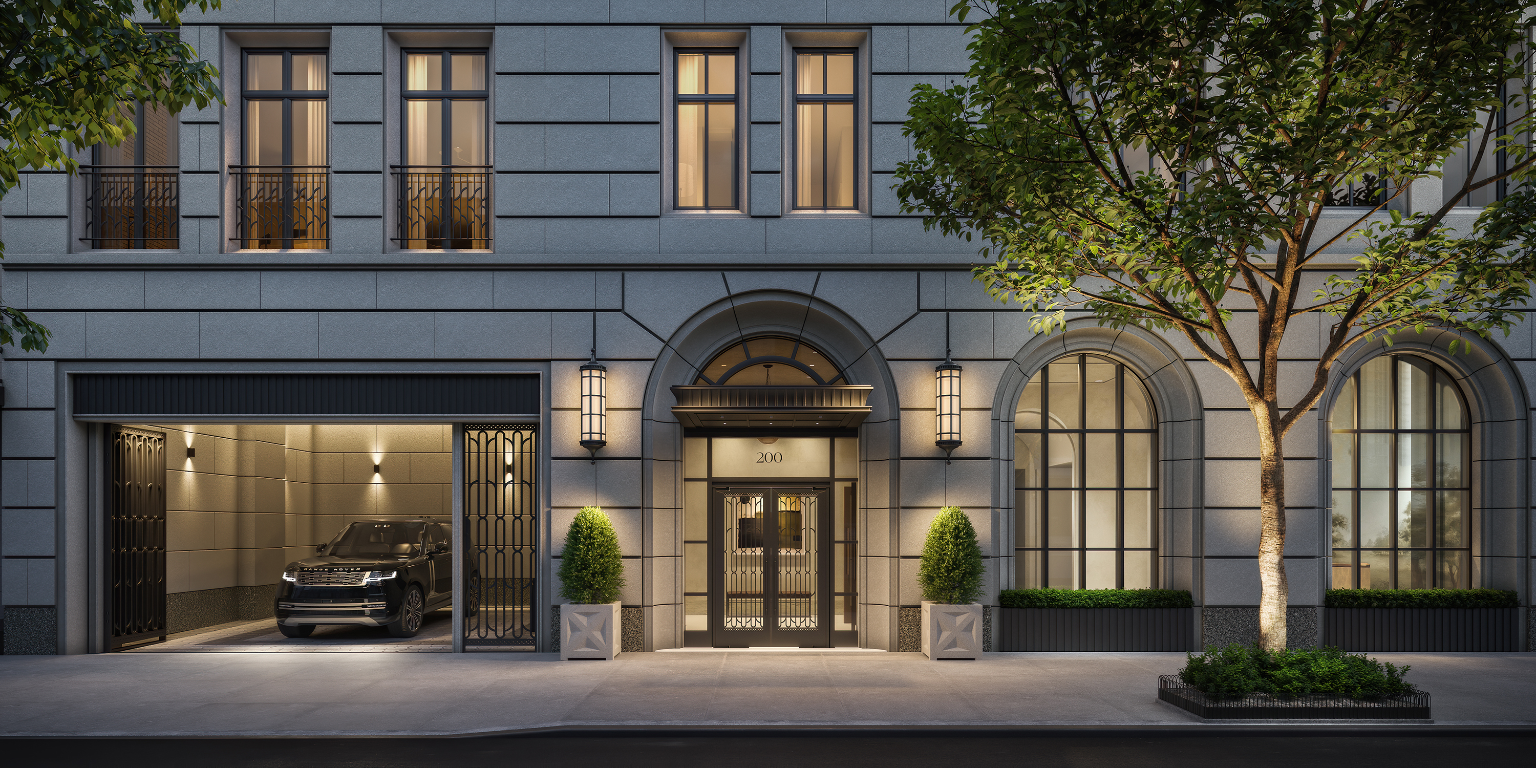 artist rendering of the entrance at 200 East 75th Street