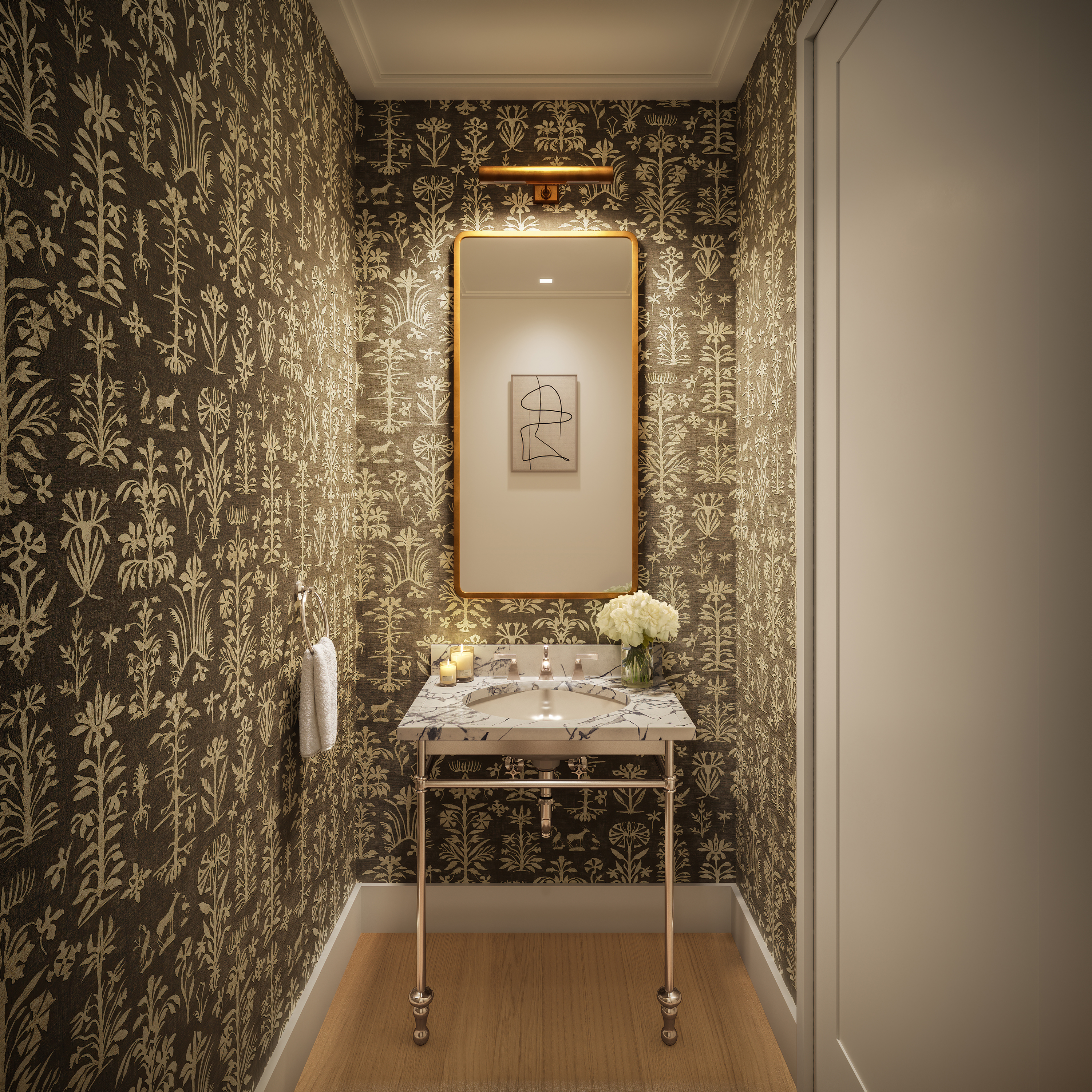 artist rendering of a powder room at 200 East 75th Penthouse 2