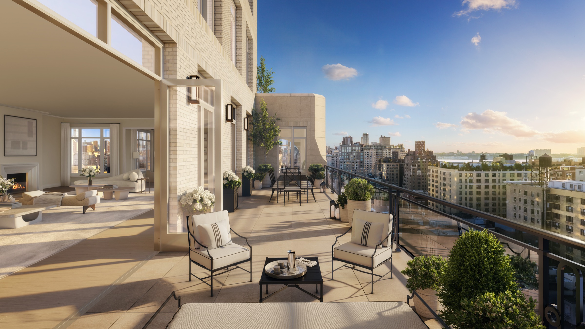 developer CGI of the terrace at The Henry Penthouse A