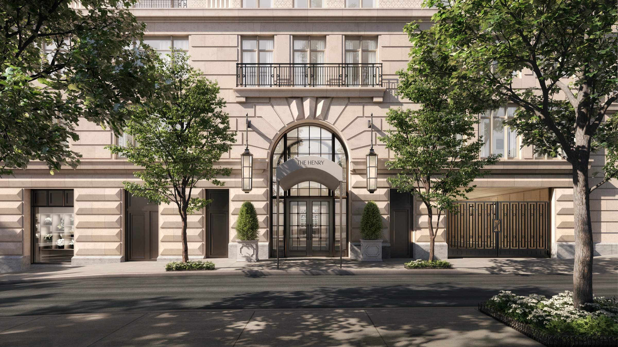 developer CGI of the entrance at The Henry
