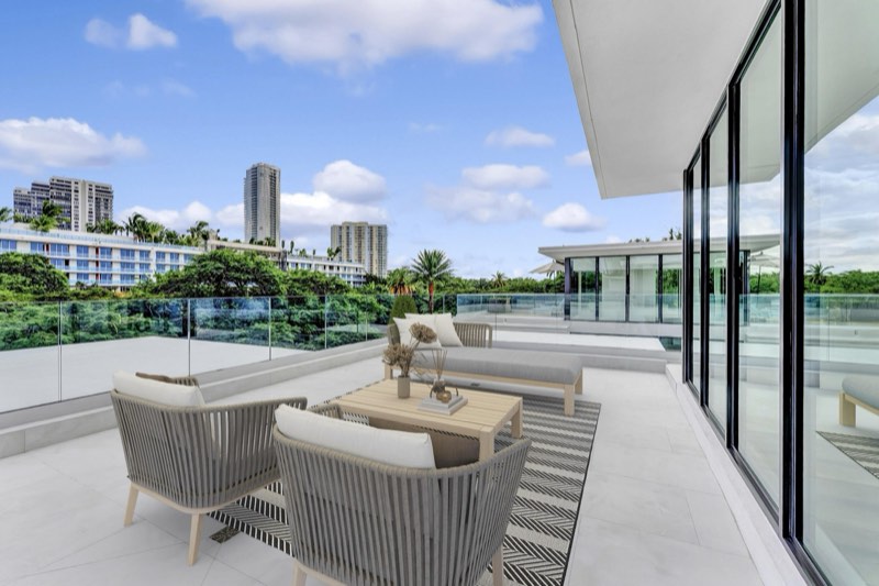 terrace and city view at 2130 S Miami Avenue