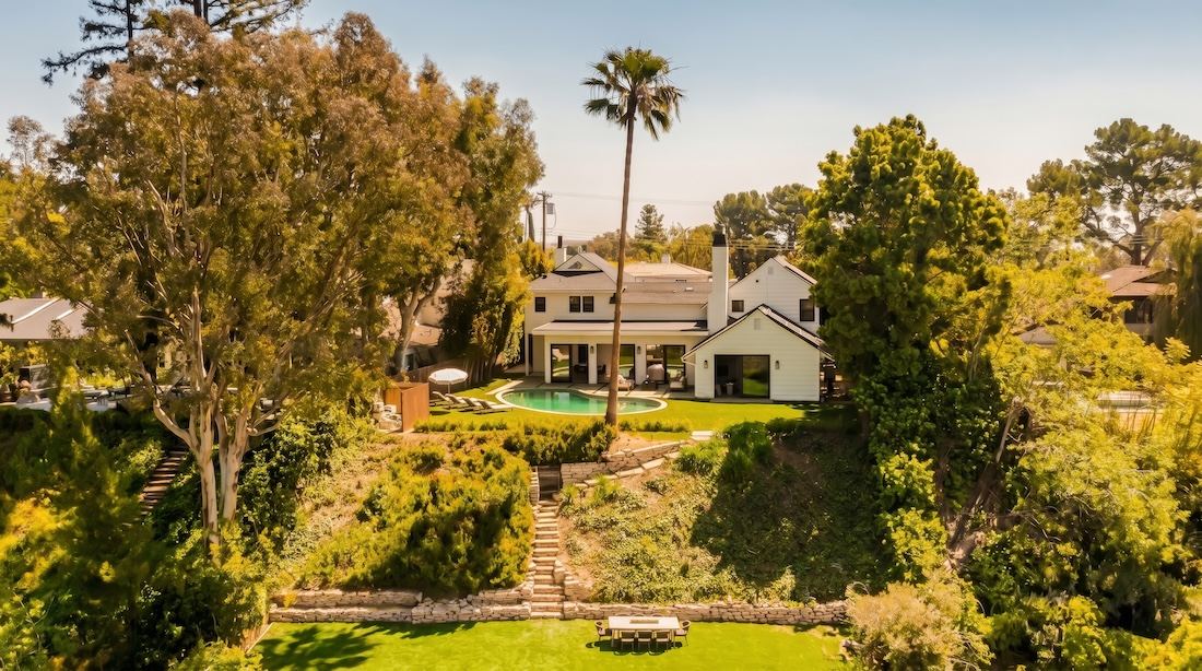 exterior and interiors at 2179 Linda Flora Drive Bel Air Los Angeles