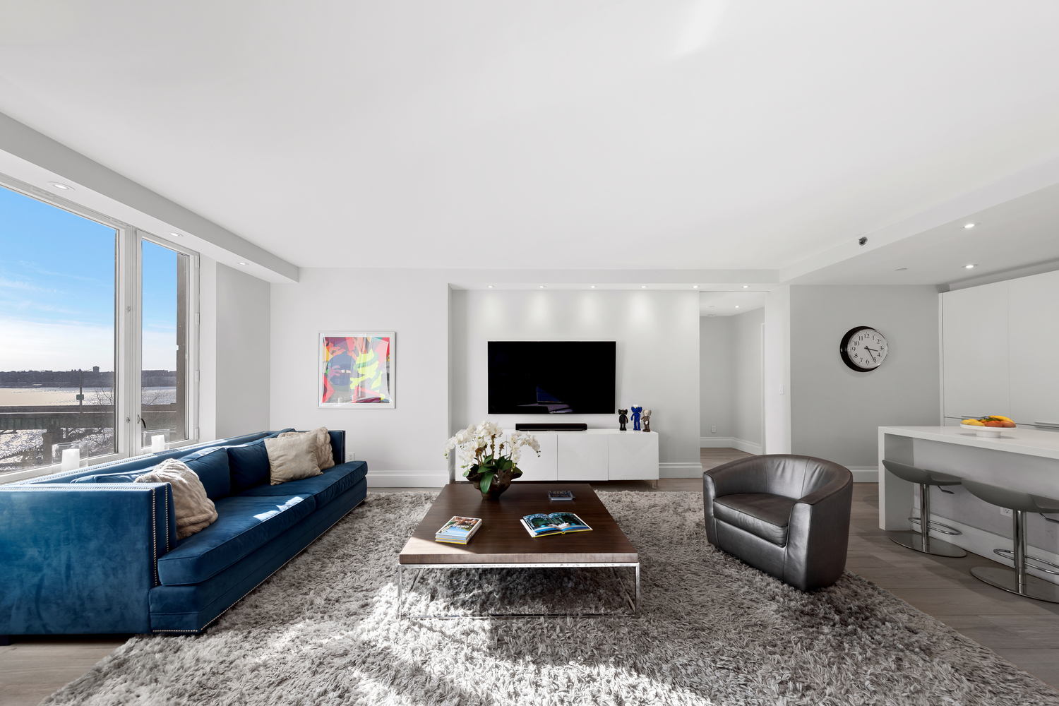 living room at 220 Riverside Boulevard 4H
