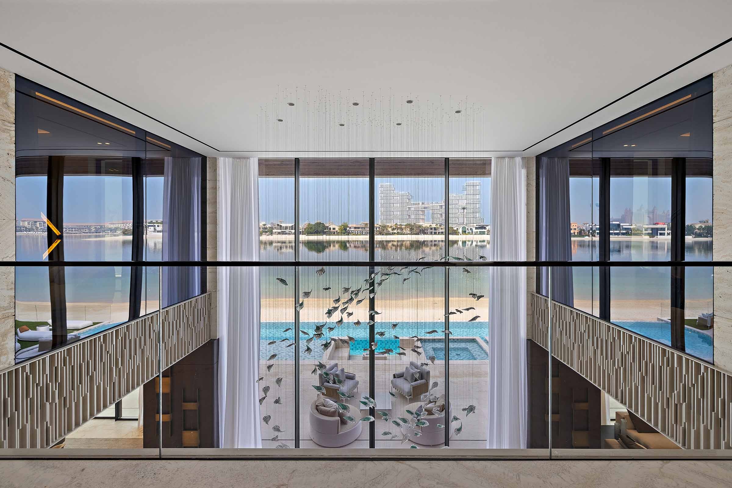double-height living at the 25 Degrees Signature Villa