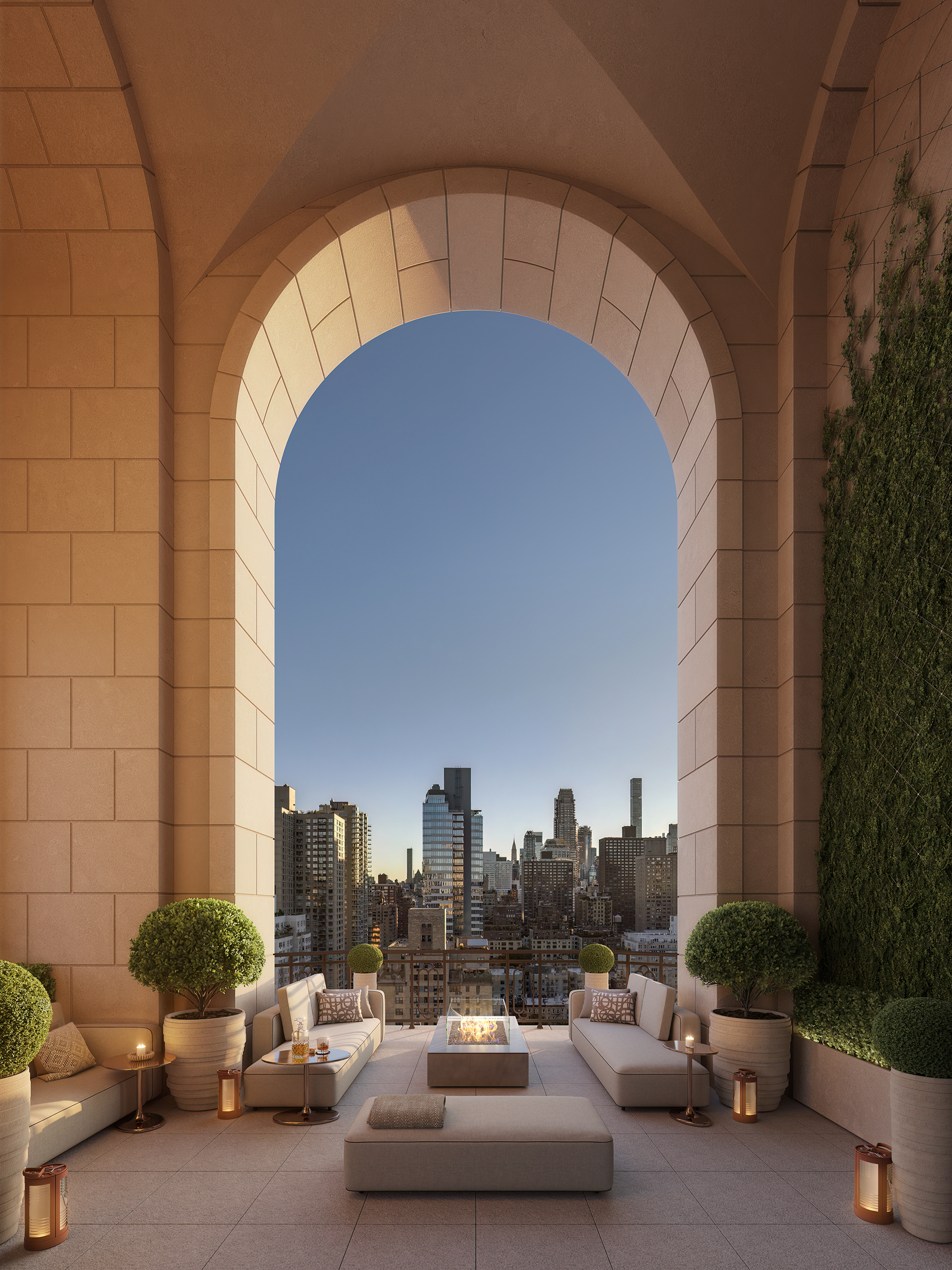 living room at 255 East 77th Street 30A