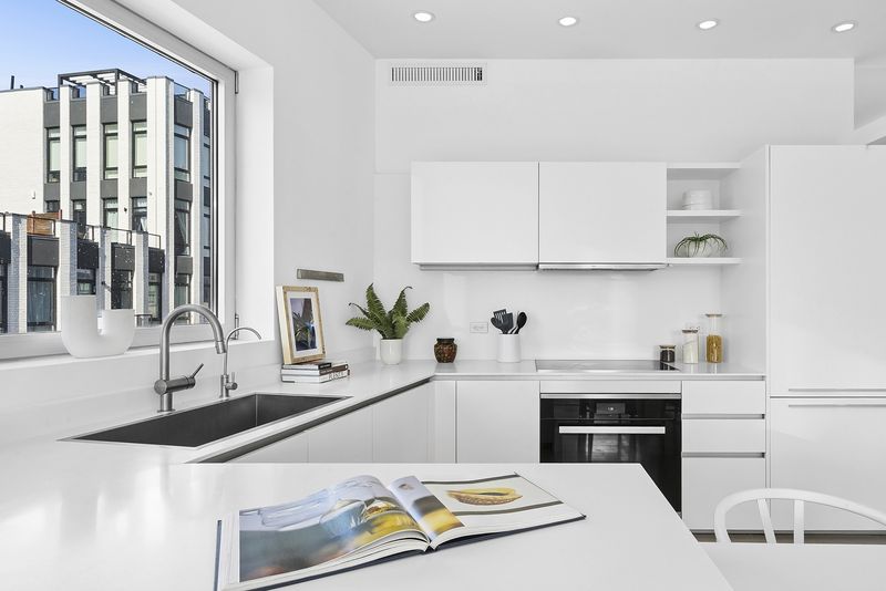 Kitchen with city views at 265 Wythe Avenue 4, Williamsburg — photo 5 of 10
