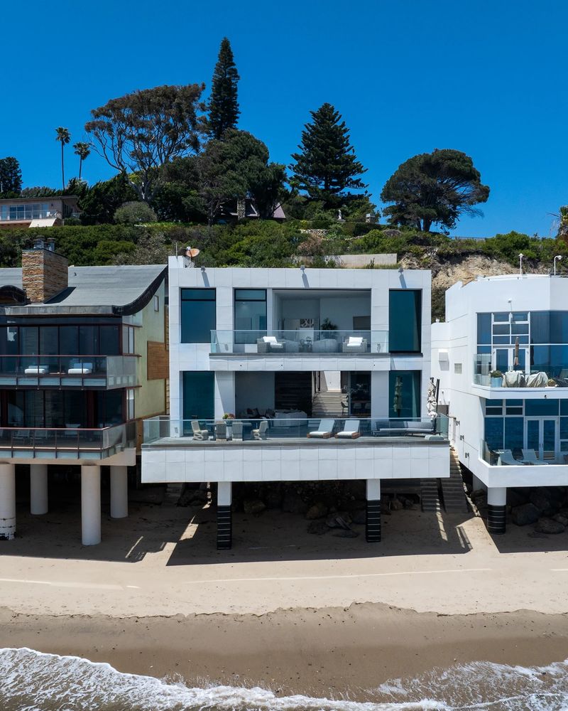 Oceanfront facade from the beach at 26814 Malibu Cove Colony Drive, Malibu — photo 2 of 10