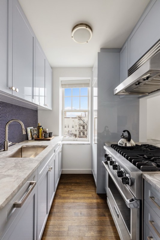 windowed galley kitchen