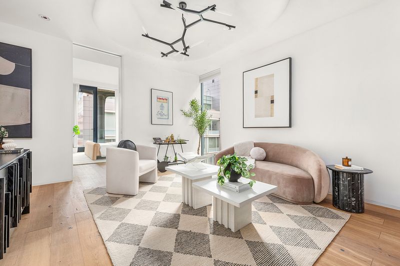 Living room seating area at 325 West Broadway 7B, SoHo — photo 5 of 13