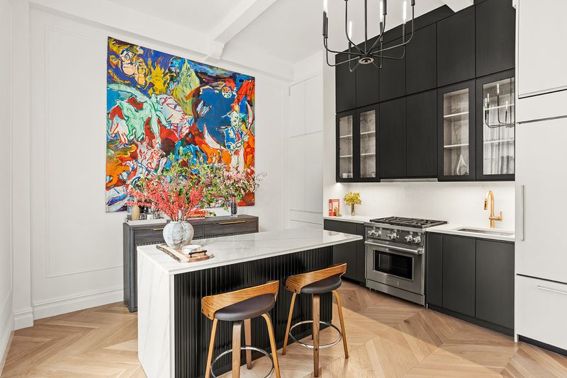 Kitchen with Wolf range at The Atelier, 33 West 67th Street 4M, Upper West Side — photo 4 of 8