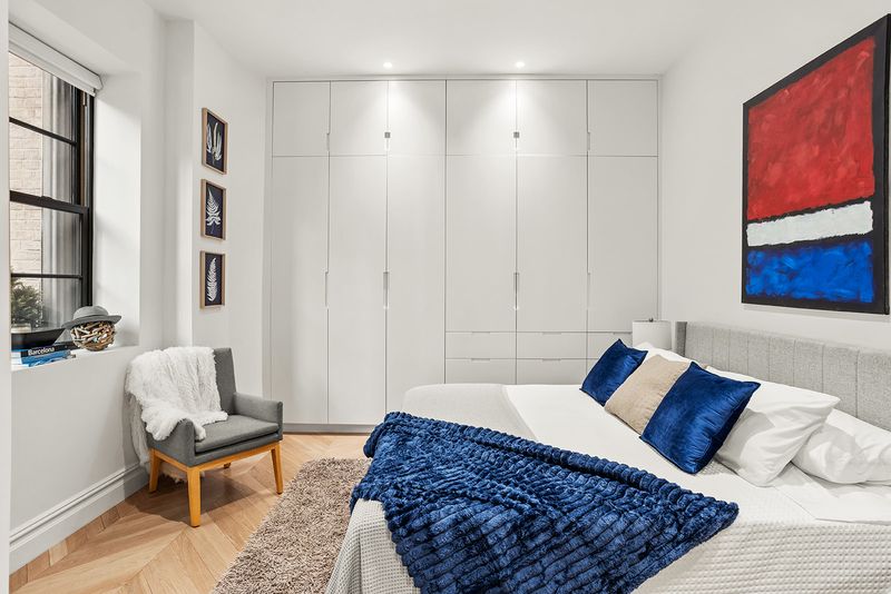 Primary bedroom at The Atelier, 33 West 67th Street 4M, Upper West Side — photo 6 of 8