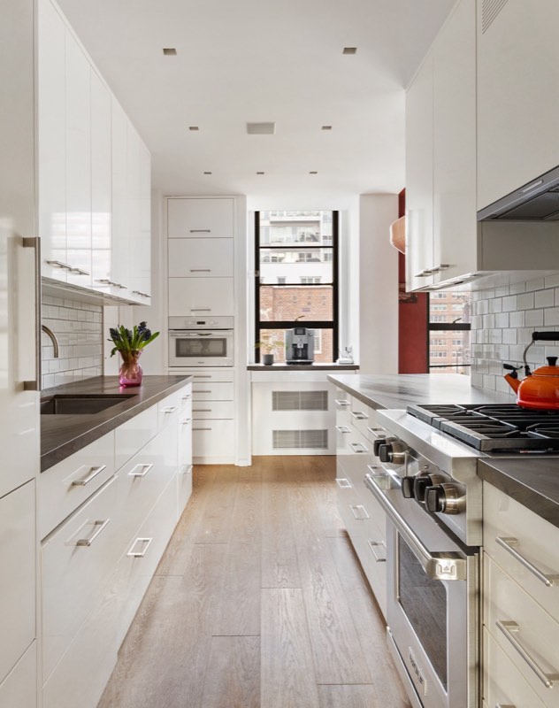 galley kitchen, range at 37 West 12th Street 7J