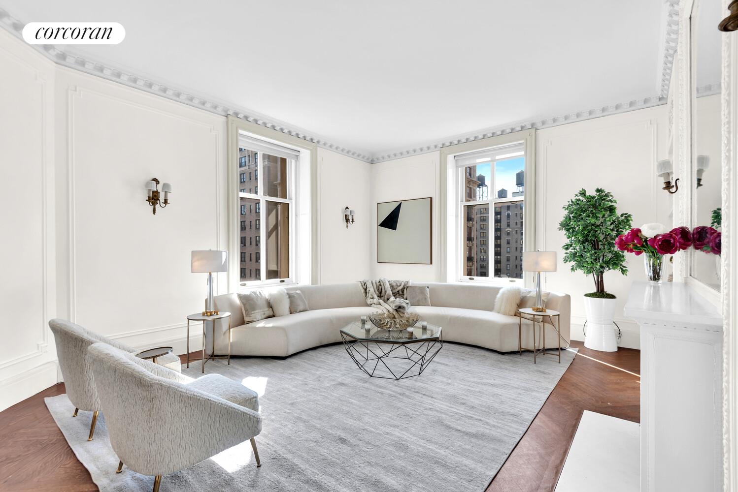 living room at Apthorp 7E, 390 West End Avenue