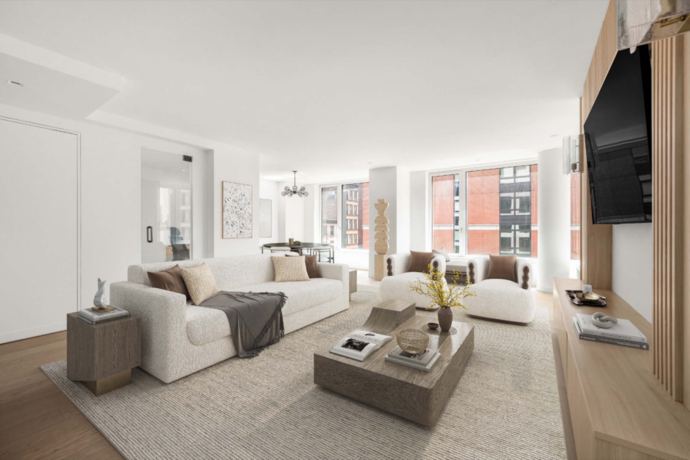 living room seating at 415 Greenwich Street 5C
