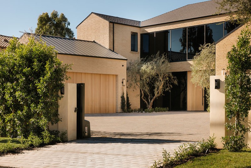 Gated modern estate at 4543 Densmore Avenue in Encino's Royal Oaks