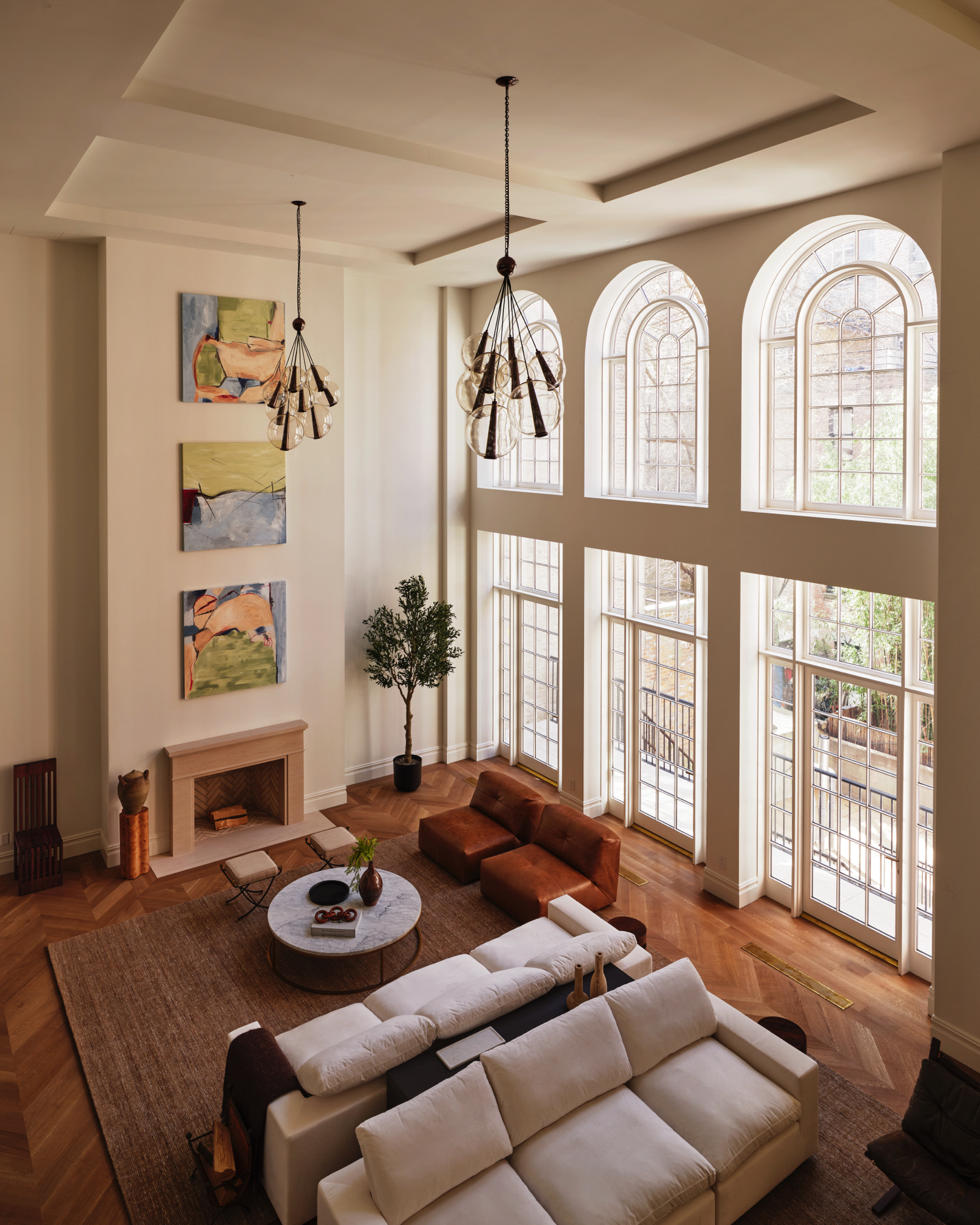 double-height parlor at 48–50 West 69th Street