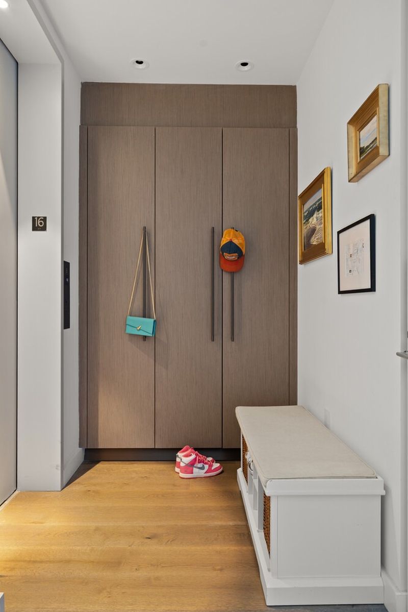 Private elevator foyer at 50 Bridge Park Drive 16B, Brooklyn Heights — photo 11 of 12