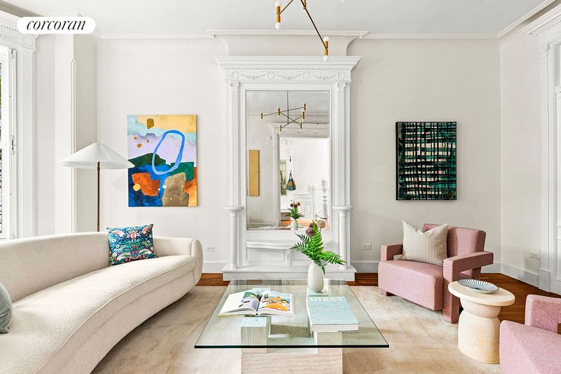Living room with original millwork at 506 13th Street, Park Slope — photo 5 of 10