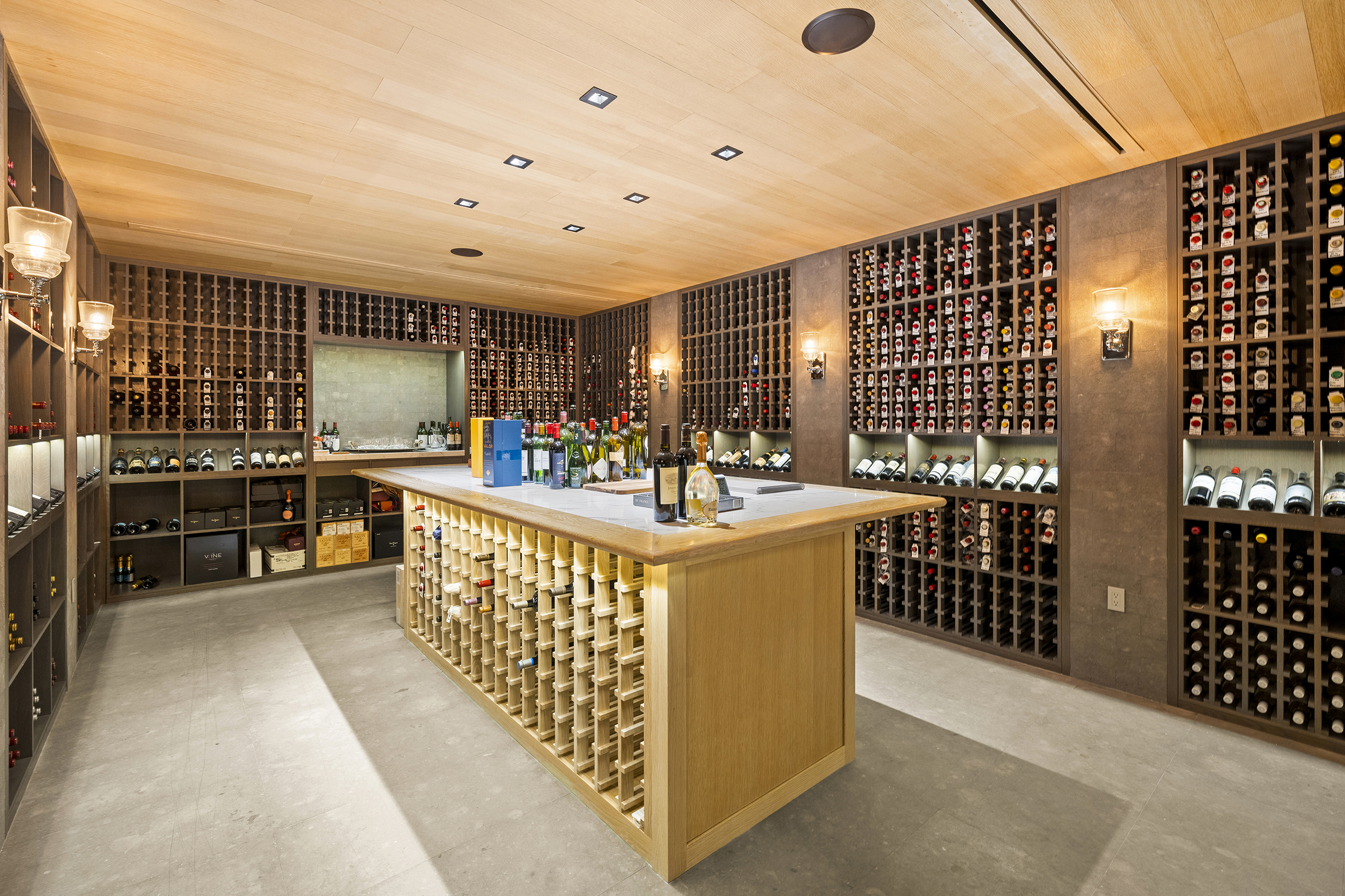 wine cellar at 555 Arvida Parkway