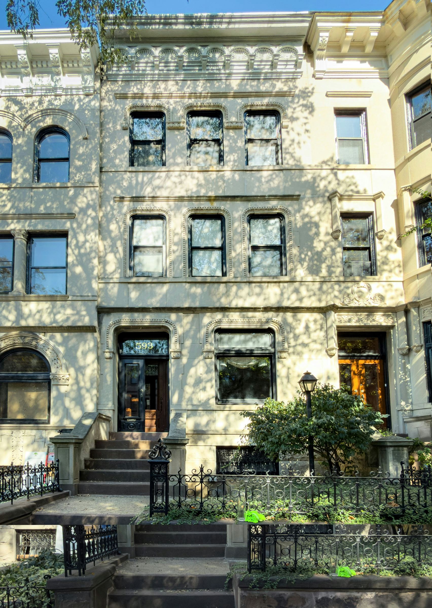 limestone facade at 593 4th Street Park Slope