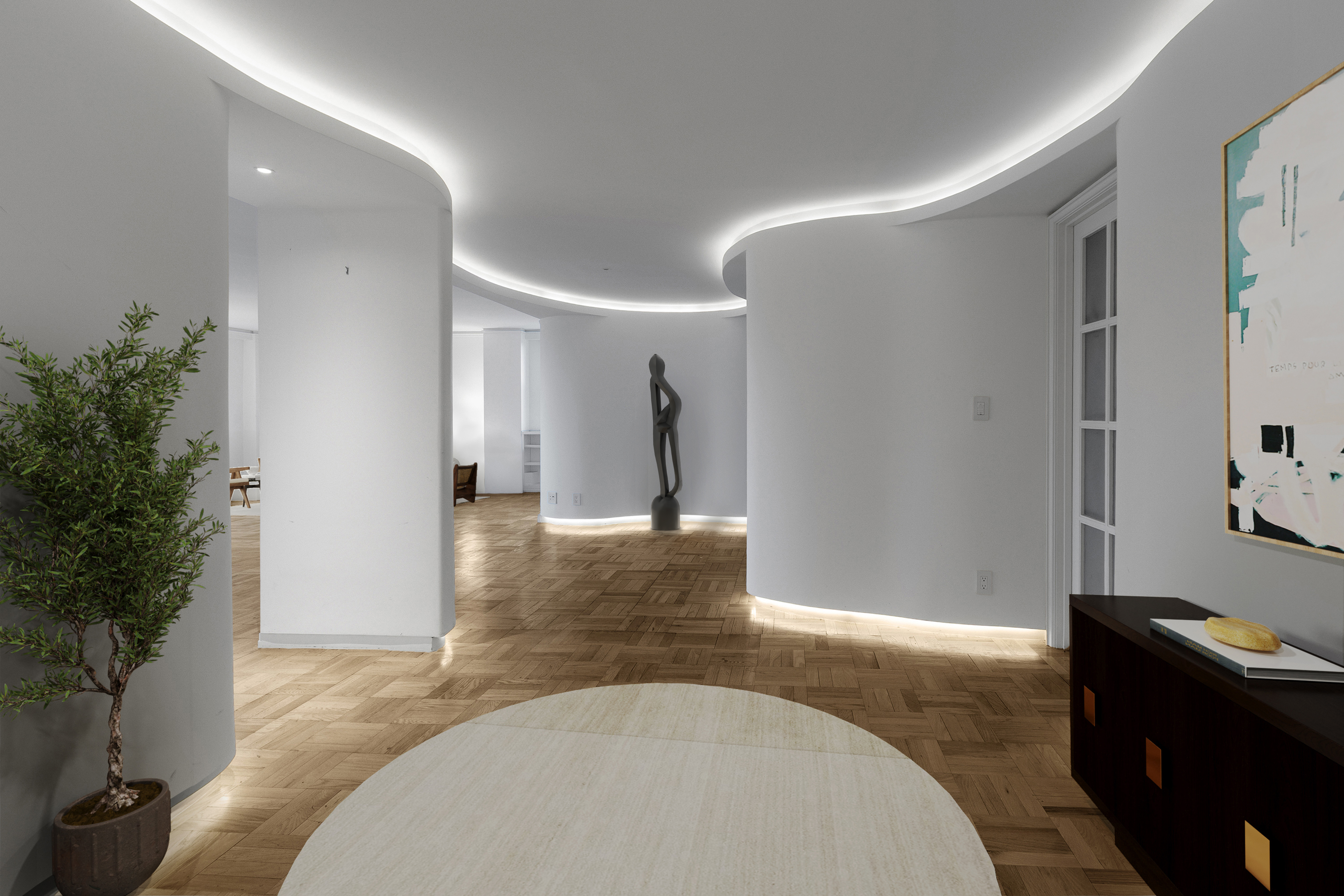 interior at 61 Jane Street 12AB, The Cezanne, West Village