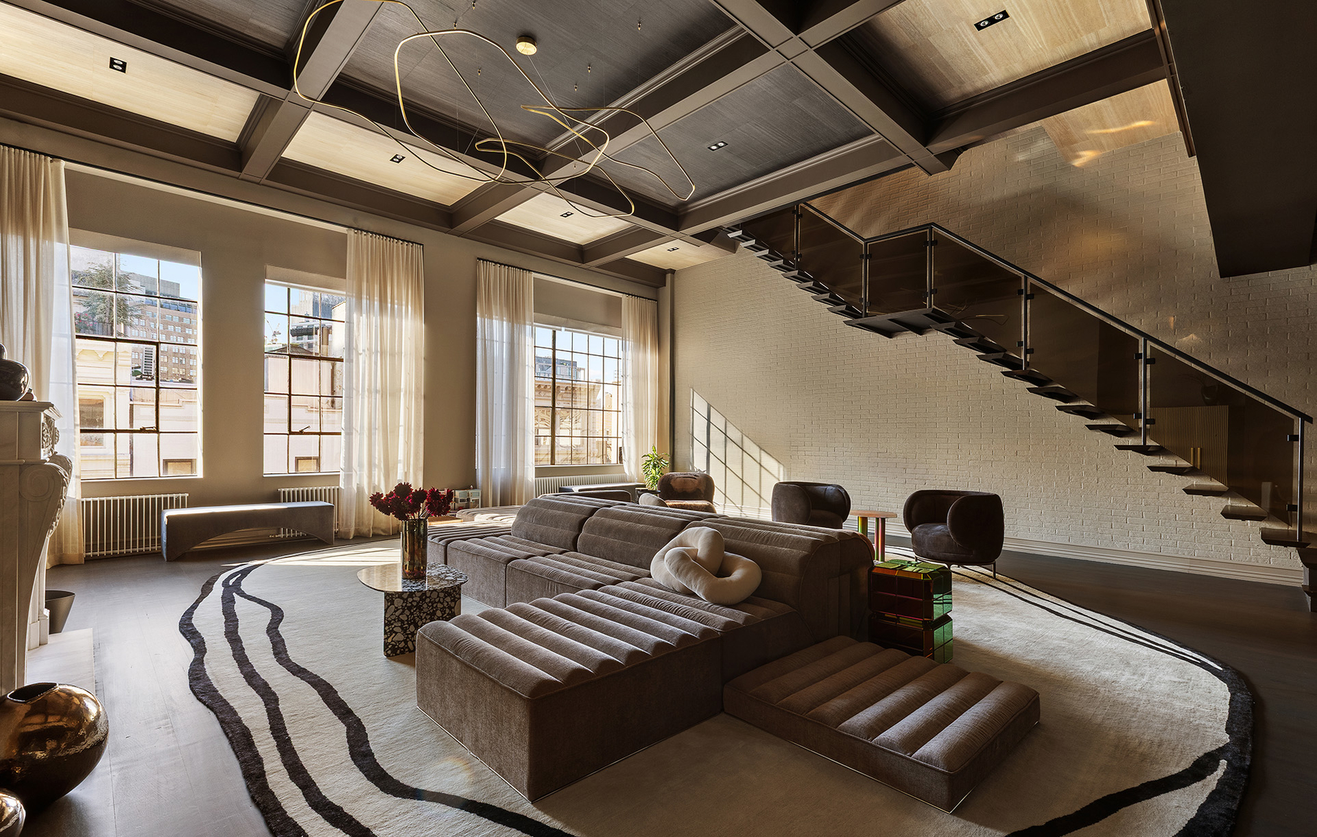 living room at 73 Wooster Street Penthouse A