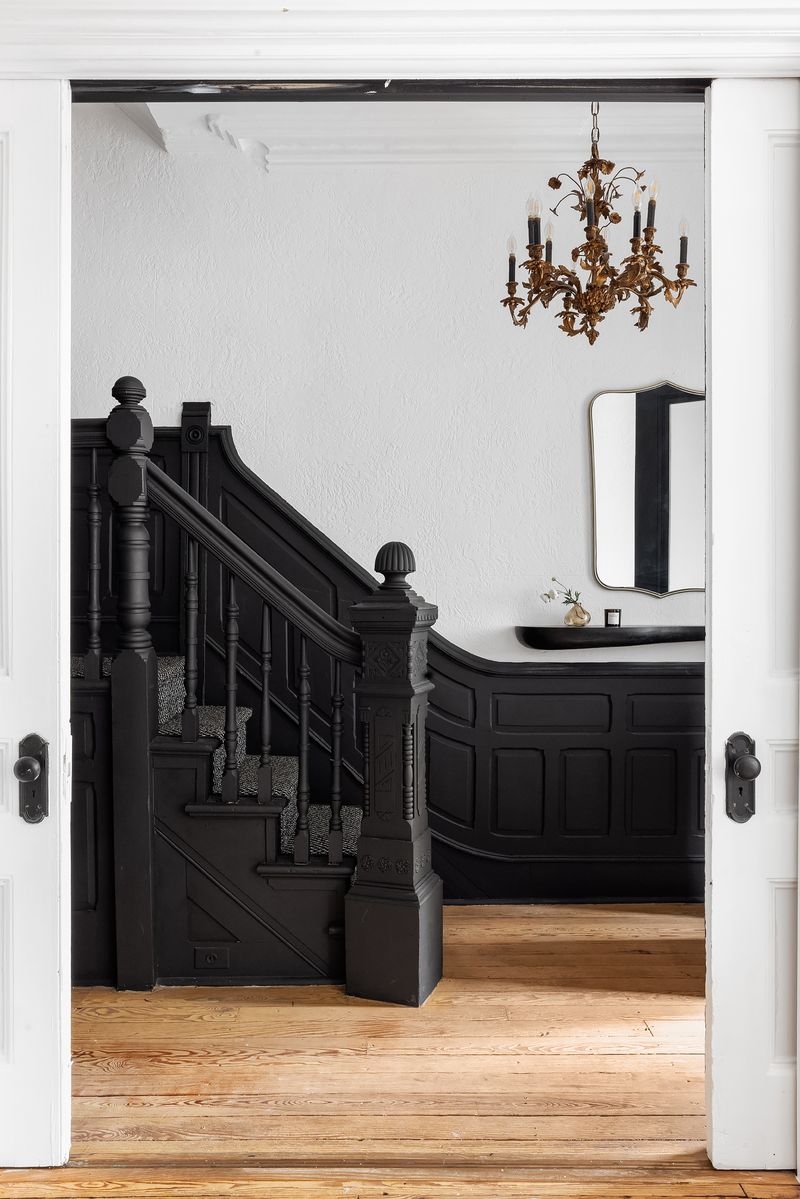 Pocket doors to staircase at 731 Putnam Avenue, Stuyvesant Heights — photo 10 of 10