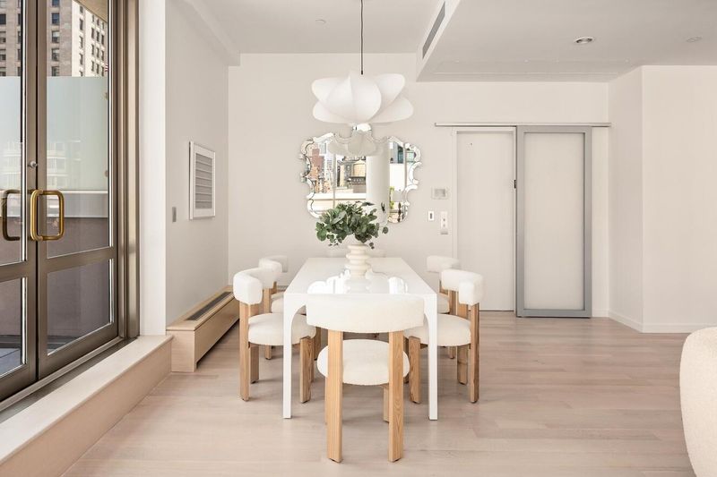 Dining area with terrace doors at 76 Madison Avenue PH1, NoMad — photo 6 of 8
