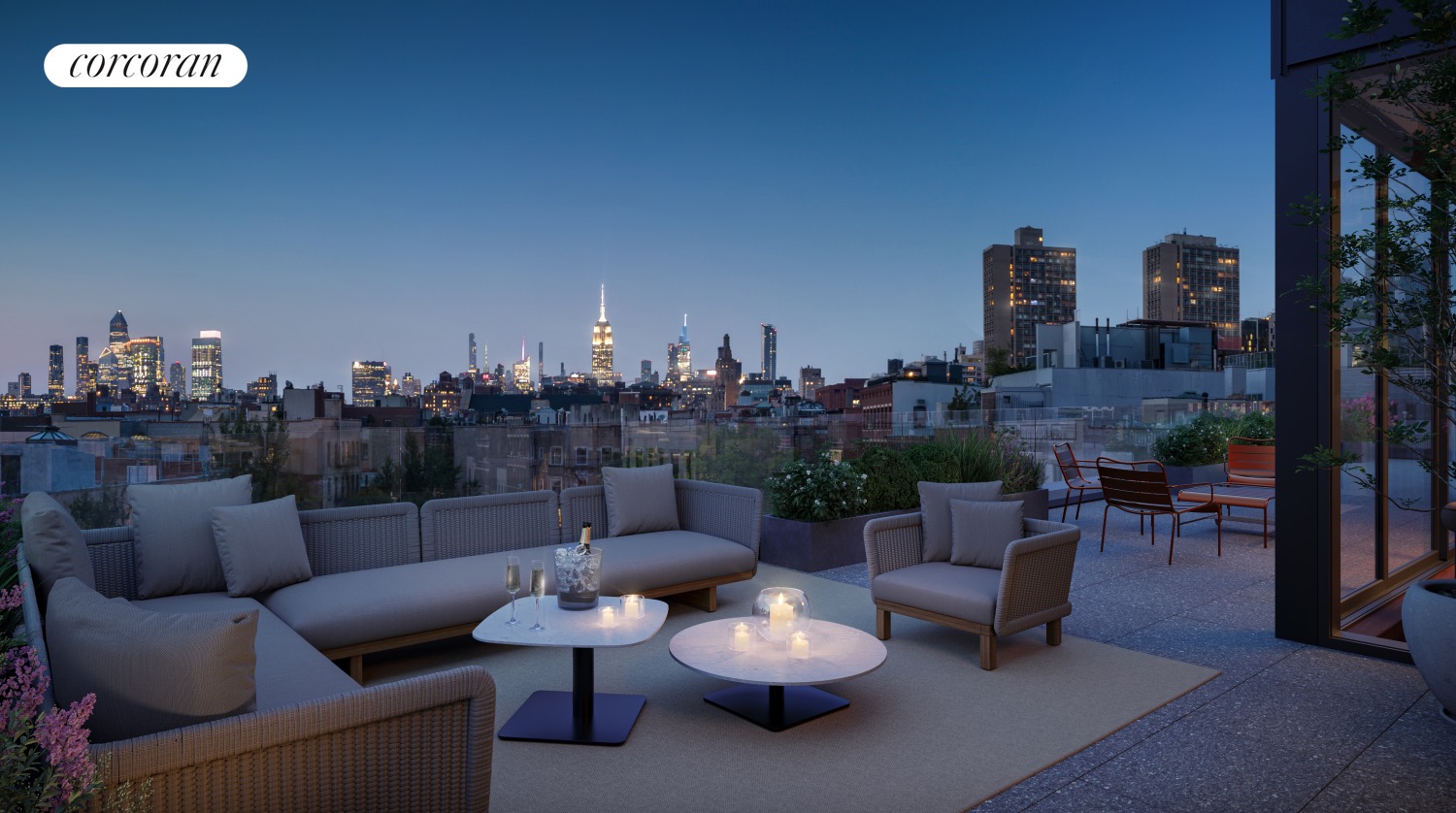 developer CGI of the terrace lounge at 83 Thompson Street PH